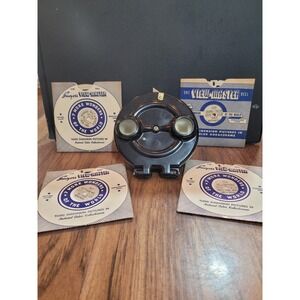 Vintage RARE Sawyer's Black View-Master w/ Box w/4 disk, Instructions